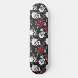 Gotische Skulls en Rozen Skateboard