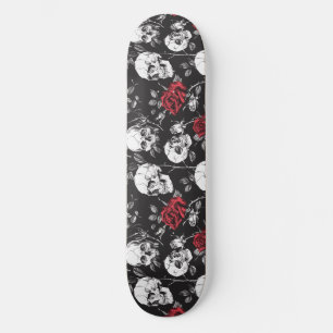 Gotische Skulls en Rozen Skateboard