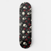 Gotische Skulls en Rozen Skateboard (Voorkant)