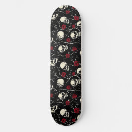 Gotische Skulls en Rozen Skateboard