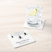 Gotische Spinnen Zwart Wit Halloween Party Kartonnen Onderzetters (Insitu)