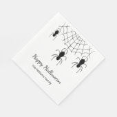 Gotische Spinnen Zwart Wit Halloween Party Servet (Hoek)