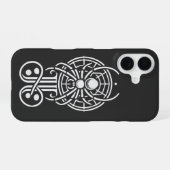 Gotische Spinnenmonogram iPhone 16 Hoesje (Achterkant horizontaal)