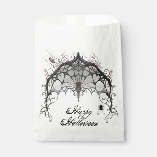 Gotische spinnenweb | Halloween Bedankzakje (Voorkant)