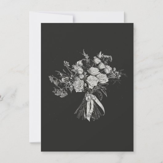 Gotische Spook Bruid & bruidegom Bruiloft Kaart (Achterkant)