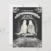 Gotische Spook Bruid & bruidegom Bruiloft Kaart (Voorkant)