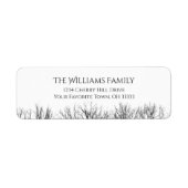 Gotische spookachtige Bossen Halloween retouradres Etiket (Voorkant)