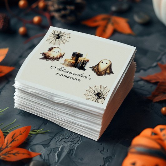 gotische spookachtige Halloween 2e verjaardag Servet