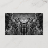 Gotische spookachtige kathedraal illusie visitekaartje (Achterkant)