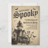  gotische spookhuis Halloween Adult Party Kaart (Voorkant)