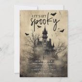 Gotische spookhuis Halloween Party uitnodiging (Voorkant)