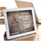 Gotische spookhuis Halloween Party uitnodiging