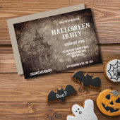 Gotische spookhuis Halloween Party uitnodiging
