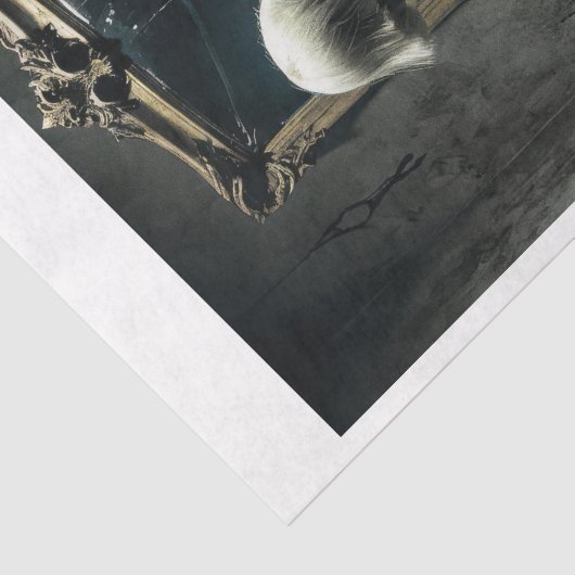 Gotische spookpop in een vervloekte spiegel tissuepapier (Detail)