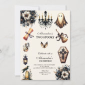 Gotische Spooky 2e Verjaardag Halloween Kaart (Voorkant)