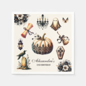  Gotische Spooky 2e Verjaardag Halloween Servet (Voorkant)