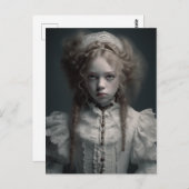 Gotische Spooky Blond Kind Briefkaart (Voorkant / Achterkant)