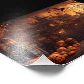 Gotische Spooky Halloween Huis Enge Mansion Foto Afdruk (Hoek)