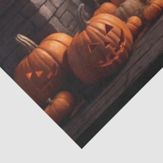 Gotische Spooky Halloween Huis Enge Mansion Tissuepapier (Detail)