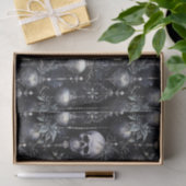 Gotische Spooky Kerstmisschedels Tissuepapier (Geschenk)