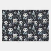Gotische Spooky Kerstmissneeuwman Inpakpapier Vel (Voorkant 2)