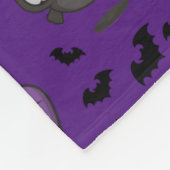 Gotische Spooky Paarse Heks Cartoon Fleece Deken (Hoek)