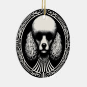 Gotische Spooky Poedel Hond Ornament (Rechts)
