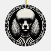 Gotische Spooky Poedel Hond Ornament (Voorkant)
