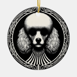 Gotische Spooky Poedel Hond Ornament