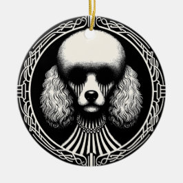  Gotische Spooky Poedel Hond Ornament