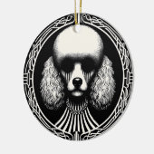 Gotische Spooky Poedel Hond Ornament (Links)