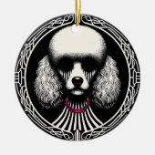  Gotische Spooky Poedel Hond Ornament (Voorkant)
