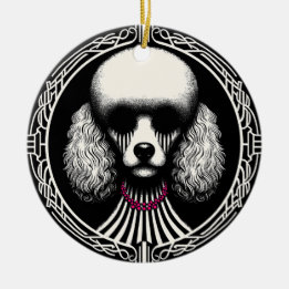 Gotische Spooky Poedel Hond Ornament
