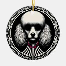  Gotische Spooky Poedel Hond Ornament