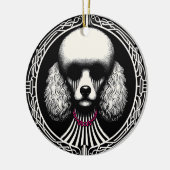 Gotische Spooky Poedel Hond Ornament (Links)