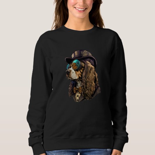 Gotische Steampunk Cocker Spaniel Trui (Voorkant)