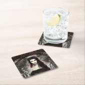 Gotische Steampunk Gevallen Engel AI Kunst Kartonnen Onderzetters (Insitu)