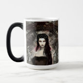 Gotische Steampunk Gevallen Engel AI Kunst Magische Mok (Links)