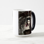 Gotische Steampunk Gevallen Engel AI Kunst Magische Mok (Voorkant rechts)