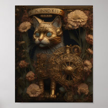 Gotische Steampunk Gouden Kat