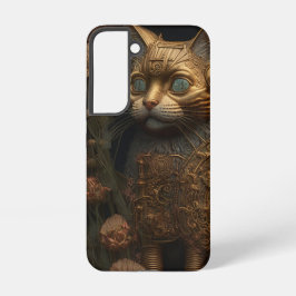Gotische Steampunk Gouden Kat Samsung Galaxy Hoesje
