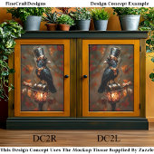 Gotische Steampunk Raaf, Lantaarn, DC2L Decoupage Tissuepapier