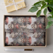 Gotische Steampunk Santa Skulls Kerstmis Gothmas Tissuepapier (Geschenk)