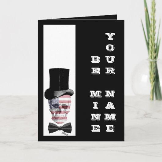 Gotische steampunk Valentijnsdag Feestdagen Kaart (Voorkant)