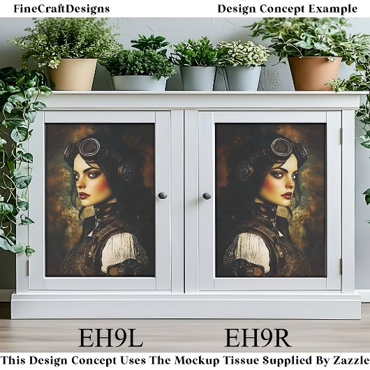 Gotische Steampunk Vrouw, Industriële EH9L Decoupa Tissuepapier