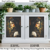 Gotische Steampunk Vrouw, Industriële EH9R Decoupa Tissuepapier