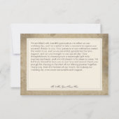 gotische stenen engel bruiloft bedankkaart (Achterkant)