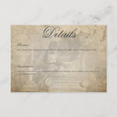  gotische stenen engel bruiloft details informatiekaartje (Voorkant)