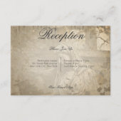  gotische stenen engel bruiloft receptie informatiekaartje (Voorkant)