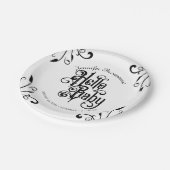 Gotische stijl Baby shower Papieren Bordje (Gekanteld)